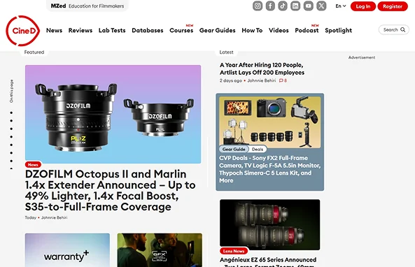 CineD site preview